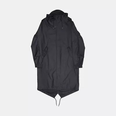 Rains Fishtail Parka / Size M / Long / Mens / Black / Polyurethane • $47.25