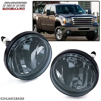 Fit For Gmc Sierra 1500 Smoke Front Bumper Fog Lights Lamps Left Right 07-13 • $19.49