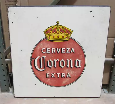 Corona Beer Metal Table Porcelain Top #12-Mexican-Restaurant Bar-30x30-Vintage • $159.97