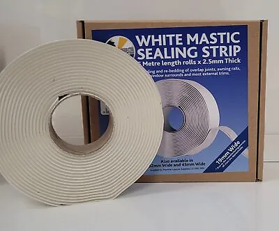 Caravan Motorhome Mastic Sealing Strip 5m Roll White Sealant - 19mm • £6.50