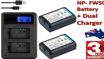 $30.01 • Buy 2x NP-FW50 Battery & Charger For SONY Alpha A5000,A5100,A6000,A6300,A6500