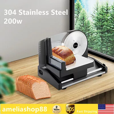 Food-grade Stainless Steel 200w Meat Slicer Bread Slicing Machine Fruit Cutter • $91