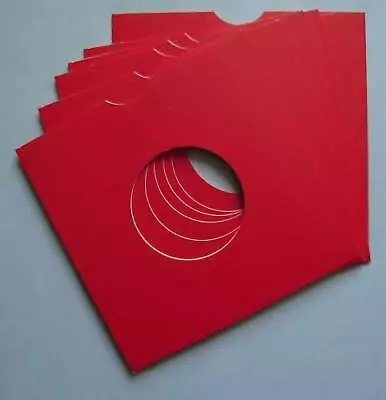 10 X 7  Red Cardboard Record Sleeves Cover Card 7 Inch Single Sleeve • £12