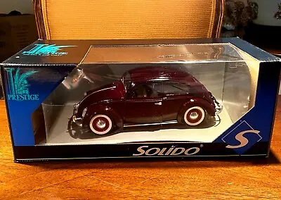 Prestige Solido 1:18 Scale VW Beetle Burgundy Model Car • $65