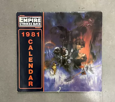 1981 STAR WARS The Empire Strikes Back Calendar / Preowned SEE PHOTOS VTG 24x13 • $5