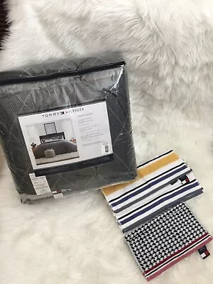 New Tommy Hilfiger Lot 7 Diamond Explorer Full/queen Comforter Set 2 Wash 2 Hand • $275