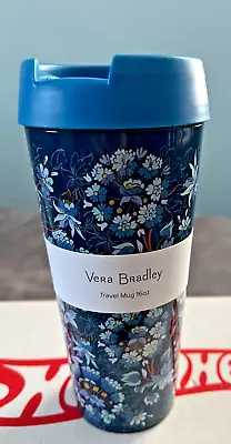 VERA BRADLEY Floral Bursts Travel Mug Tumbler 16 Oz 24366-X59 New With Tags • $9.99