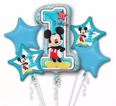 Disney Baby Mickey Mouse 1st Birthday Balloon Bouquet Party Supplies Decorations • $7.25