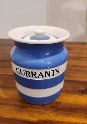 T.G.Green Cornishware CURRANTS CANISTER JAR Shield Mark • $30
