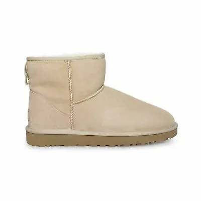 Ugg Classic Mini Ii Sand Suede Sheepskin Winter Women's Boots Size Us 6/uk 4 New • $139.99