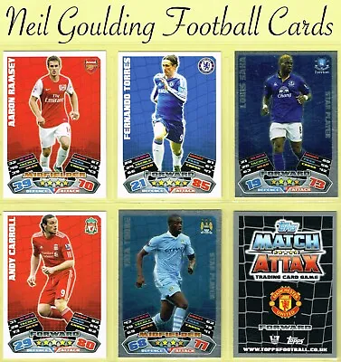 Topps MATCH ATTAX 2011-12 ☆ PREMIER LEAGUE ☆ Football Cards #1 To #180 • £0.99