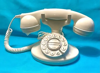 Vintage MICROTEL Retro Phone Model 966 Push Button Faux Rotary Off-White Color • $23.95