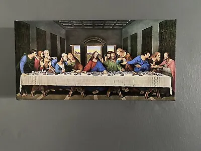 The Last Supper Jesus Christ Apostles Religious Modern Design Canvas Picture • £10