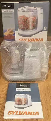 Sylvania 3 Cup Electric Food Chopper Mini Processor Two Pulse Speeds 467705 NEW • $24.99