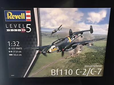 REVELL 04961 MESSERSCHMITT Bf110 C-2/C-7 MODEL KIT-NIB-1:32 SCALE • $94.50