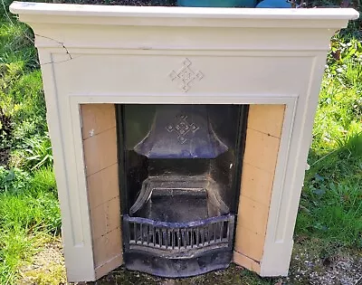£90 • Buy Cast Iron Fireplace Victorian Style Tiles And Wood Surround