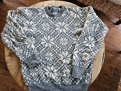 Vintage Timber Valley Fair Isle Wool Sweater Made In The USA Size Large • $20