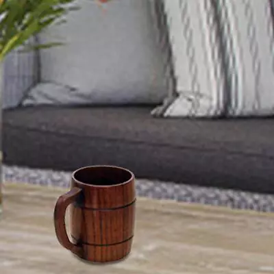 400mL Wooden Tankard Stein Mug With Handle Cup 4.1 X 3. And • $39.23