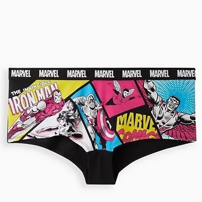 Torrid Panty 5X (28) Marvel Avengers Comic Boyshort Panties Cotton Plus Size New • $17.95