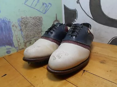 FootJoy Saddle Oxford Golf Shoes Women's 8B Vintage Handcrafted In USA Very KEWL • $49.95