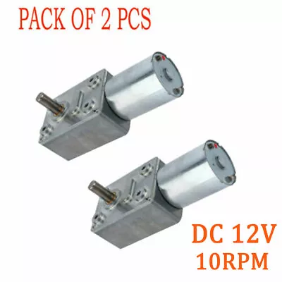 2PC Gear Motor Torque Turbo DC 12V 10RPM For Window Door Opener Miniature Winch • $22.69