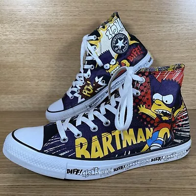 Converse All Star Limited Edition Bartman The Simpsons Hi Top - Size 10 UK • £84.99