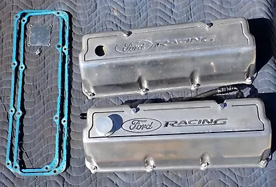 Ford Aluminum Valve Covers 351C Boss 302 351M 400 351 Cleveland W/ Accessories • $225