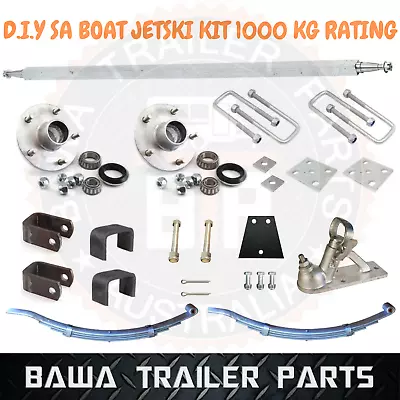 DIY Galvanized 1000kg Single Axle Boat Jetski Trailer Kit With Slipper Springs ! • $395