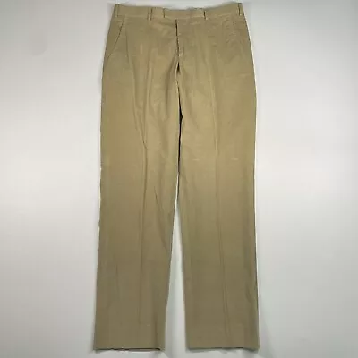 Z Zegna Pants Men's U.S. Size 35x33 Tan Thin Corduroy City Chino Trousers • $58.95