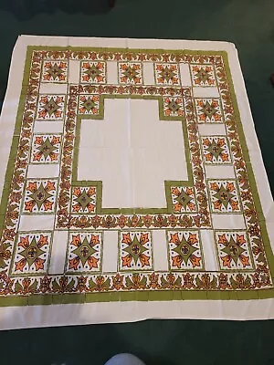 Vintage California Calaprint Hand Print Tablecloth 51” X 44” With Original Tag  • $24.99