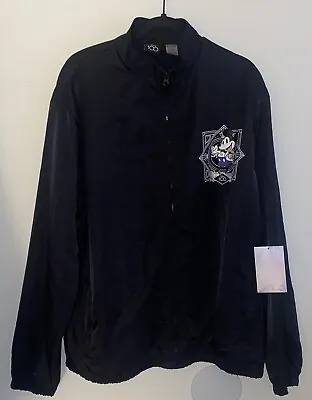 NWT 2023 MICKEY MOUSE & FRIENDS DISNEY 100 YEARS PLATINUM BLACK JACKET Sz XXL • $87.29