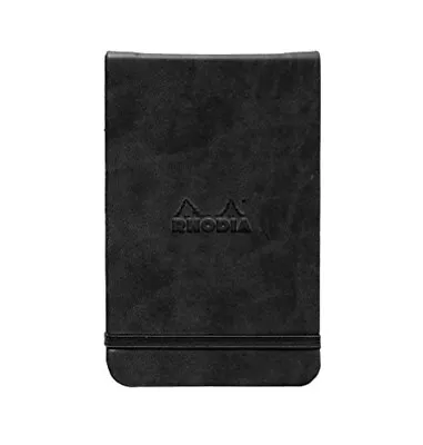 Rhodia Dot Grid Paper Webnotepad 3.5 X 5.5  Black Elastic Closure Storage Pocket • $15.99