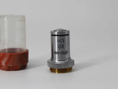 LOMO Microscope Objective APO 90 1.30 Oil Immersion RMS Apochromat #VN11 • $55.99