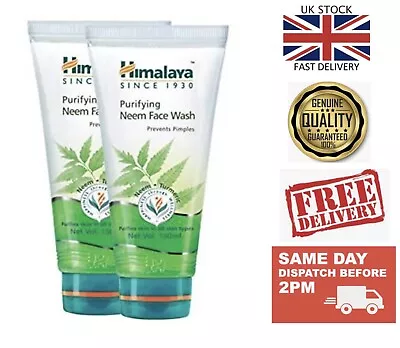 £11.49 • Buy Himalaya Herbals Purifying Neem Face Wash 150ml X 2 Packs