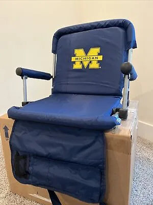 Vintage University Of Michigan Portable Folding Padded Bleacher Stadium Seat • $35.99