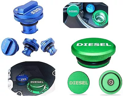 2 Pack Diesel Fuel Gas Cap & DEF Cap Blue 2013-2017 Dodge Ram Magnetic Aluminum • $9.87