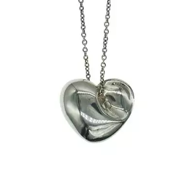 TIFFANY  Co. Tiffany Necklace Fold Heart Necklace Silver Men S  Used • $162.01