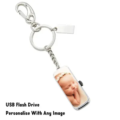 £10.95 • Buy Funky Personalised Rectangle USB 16G Storage Stick Keyring Any Design/Photo/Text