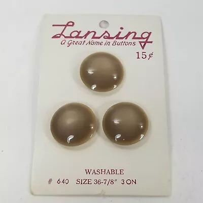 Vintage Lansing Shank Button New Old Stock Brown Tan Shiny  • $9.99