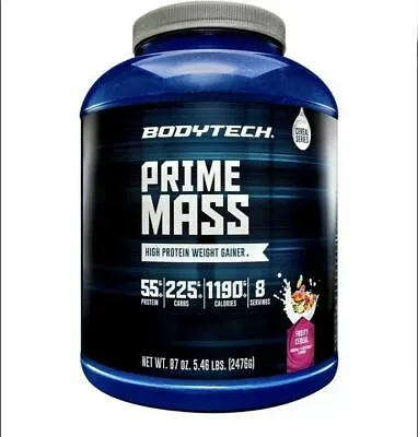 BodyTech Prime Mass High Protein Weight Gainer Powder Fruity Cereal 5.46 LBS • $34.99