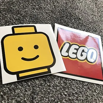 Funny Lego Stickers Decal Lego Man Head Lego Logo Stickers Gratis 11 Cm • £3.99