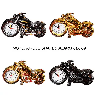 Motorcycle Alarm Clock Bedroom Clock Creative Gold Home Decoration Gift • $25.99