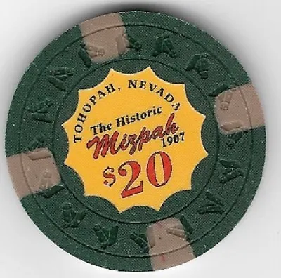 Mizpah Hotel $20.00 Error Casino Chip Tonopah Nevada • $6.99