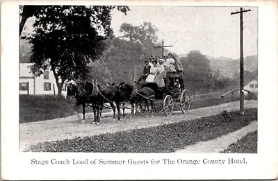 Orange County VT Stagecoach Summer Guests Hotel Full Load Postcard IP11 • $17.59