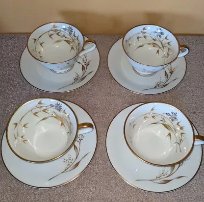 Vtg HC Selb Bavaria Germany Heinrich Golden Harvest Cup And Saucer Set Of 4 Lot2 • $27.95