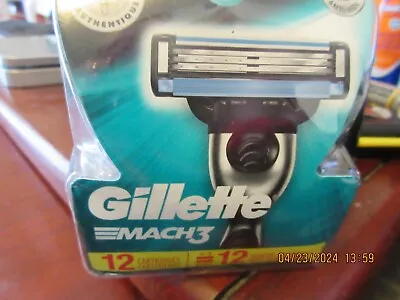 Gillette Mach3 Razor Blade Refills 12 Cartridges • $17.99