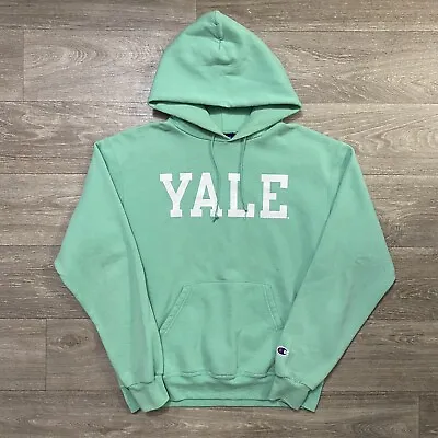 Vintage Y2K Yale University Hoodie Sweatshirt Size Medium Pastel Green Mint  • $27.99