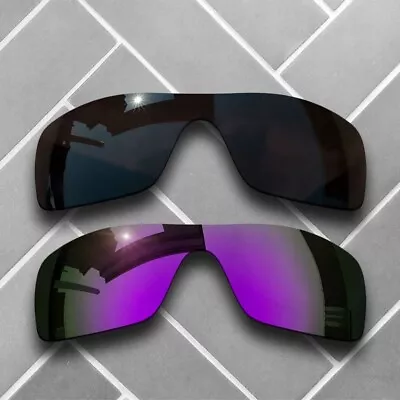 2 Packs Replacement Lenses For-Oakley Batwolf Polarized-Carbon Black&Plum Purple • $28.99