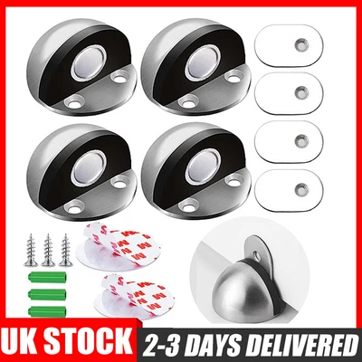 £6.89 • Buy Floor Door Stoppers Upgrade Magnetic Door Stop Adhesive Screws&Self-Adhesive 4PC