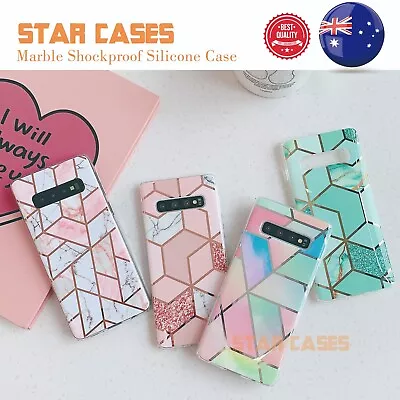 Fr Samsung S22 S21 S20Ultra S10e S8 S9Plus Marble Silicone Shockproof Case Cover • $9.99